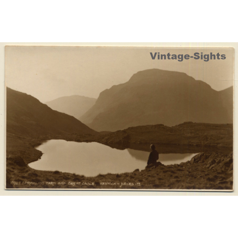 UK: Sprinkling Tarn & Great Gable / Lake District (Vintage RPPC ~1920s)