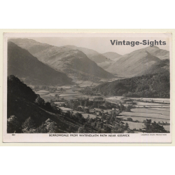 UK: Borrowdale From Watendlath Near Keswick (Vintage RPPC ~1940s/1950s)
