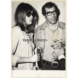 Roger Vadim With Unidentified Woman (Vintage Press Photo 1960s)