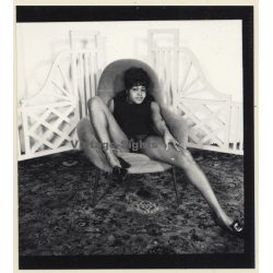 Semi Nude Dark-Skinned Female In Design Tulip Chair*1 (Vintage...