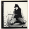 Semi Nude Dark-Skinned Female In Design Tulip Chair*3 (Vintage Contact Sheet Photo 1970s)