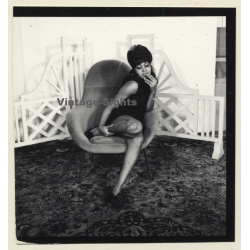 Semi Nude Dark-Skinned Female In Design Tulip Chair*4 (Vintage...