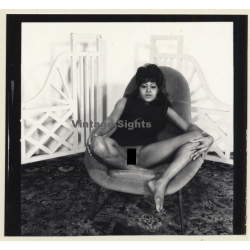 Semi Nude Dark-Skinned Female In Design Tulip Chair*8 (Vintage...