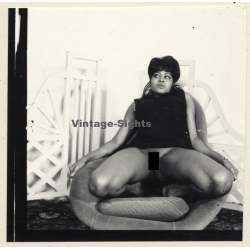 Semi Nude Dark-Skinned Female In Design Tulip Chair*9 (Vintage...