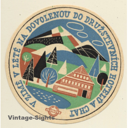 Czech Republic: Jednota Cooperative Hotels (Vintage Luggage Label)
