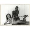 Shorthaired Suntanned Nude & Nude Curlyhead (Vintage Photo GDR 1980s)