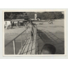 Mallorca - Camp De Mar: Woman On Boardwalk (Vintage Photo B/W 1962)