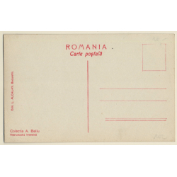 Romania: Tzigane Woman At River - Cow / Colectia A.Bellu (Vintage PC ~1930s)