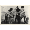 Masked Dominatrix & 2 Mistress With Topless Maid / BDSM (Vintage Photo ~1970s)