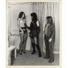 Mistress In Latex & Topless Maid / Lesbian INT - BDSM (Vintage Photo ~1970s)