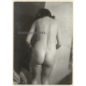 Rear View: Natural Nude Woman Standing / Butt (Vintage Photo GDR ~1980s)