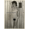 Shorthaired Brunette Nude Shows Hairy Armpits (Vintage Photo GDR ~1980s)