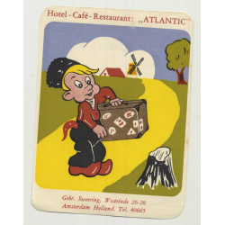 Hotel Café Restaurant Atlantic - Amsterdam / Netherlands (Vintage Luggage Label)