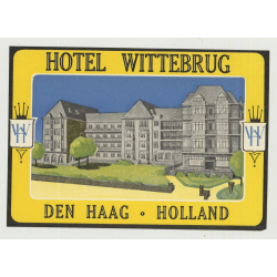 Hotel Witteburg - Den Haag / Netherlands (Vintage Luggage Label)