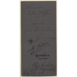 Atelier Leitner / Königsberg: Portrait Of Olga Andres / Victorian Dress (Vintage Cabinet Card 1917)