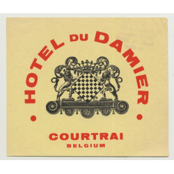 Hotel Du Damier - Courtrai / Belgium (2) (Vintage Luggage Label)
