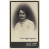 Franz Würth / Stühlingen: Young Woman With A Side Parting (Vintage Carte De Visite / CDV 1910s)