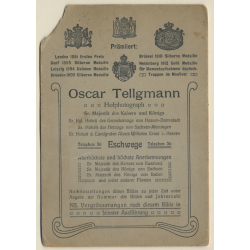 Oscar Tellgmann: German Soldiers In Train / Red Cross - WW1 (Vintage Cabinet Card 1914)