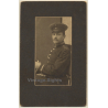 R. Vollmar / Stuttgart: German Soldier In Uniform / Moustache (Vintage Cabinet Card 1900s/1910s)