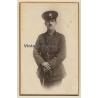 Unidentified German Soldier In Uniform (Vintage Cabinet Card 1900s/1910s)