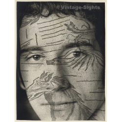 Jerri Bram (1942): Androgynous Man / Double Exposure (Vintage Photo 1960s/1970s)