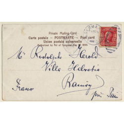 Schnelldampfer Kaiser Wilhelm II / Steamer (Vintage PC 1906)