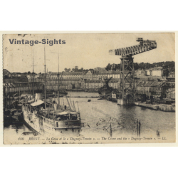 Brest: La Grue Et Le Duguay Trouin / Maritime Crane (Vintage PC 1920)