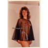 Slim Blonde Semi Nude In Transparent Cape (Vintage Photo ~1980s)