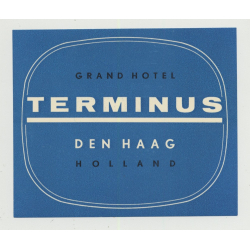 Grand Hotel Terminus - Den Haag / Netherlands (Vintage Luggage Label)
