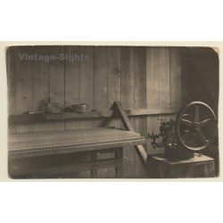 Vintage Wire Mesh Machine / Wire Netting (RPPC UK T.I.C. ~1920s)