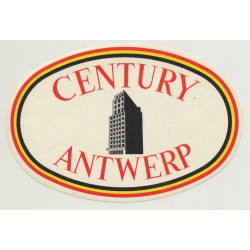 Century Hotel - Antwerp / Belgium (Vintage Luggage Label)