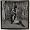 2 Semi Nude Females In Catfight / Lacquer - Scissors (Vintage Contact Sheet Photo 1970s/1980s)