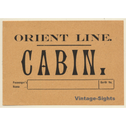 Orient Line Cabin / Oriental Steam Navigation Company (Vintage Luggage Label ~1930s/1940s)