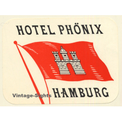 Hamburg / Germany: Hotel Phönix (Vintage Luggage Label)