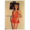 Slim Blonde Semi Nude In Transparent Lingerie*2 (Vintage Photo ~1990s)