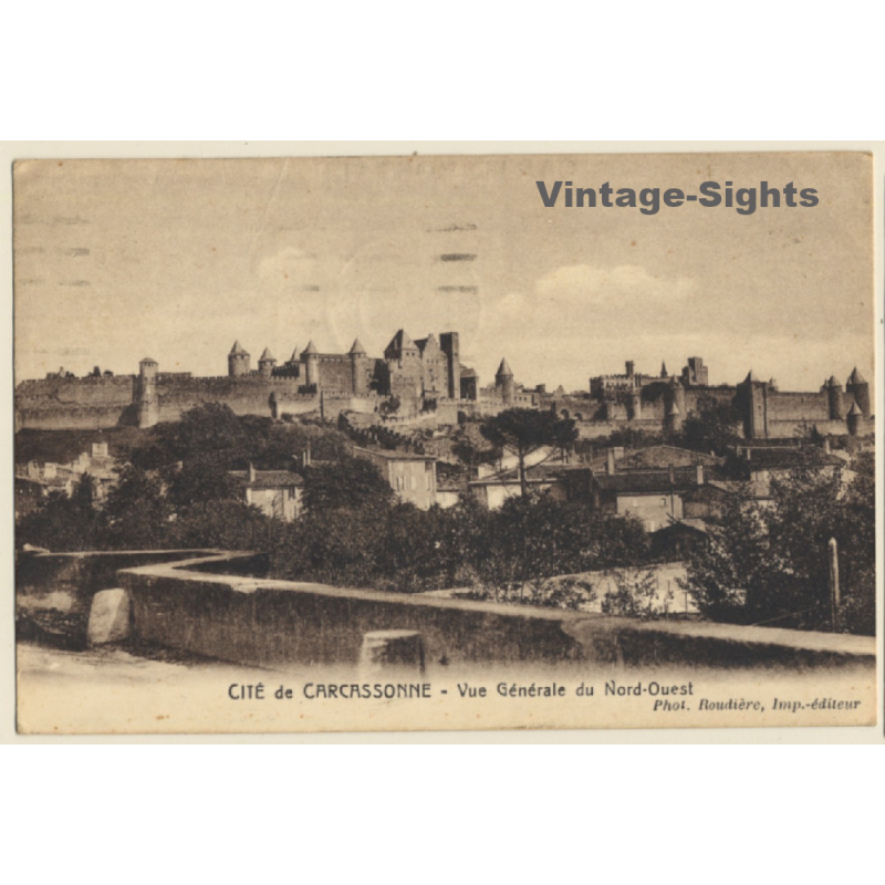 Cité De Carcassonne: Vue Générale Du Nord-Ouest (Vintage PC 1937)