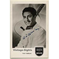 Vico Torriani Autogramm / Autograph (Vintage Signed Decca RPPC 1950s)