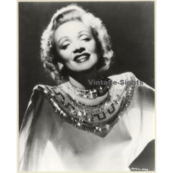 Stunning Marlene Dietrich In Transparent Dress (Vintage Press Photo 1970s/1980s)