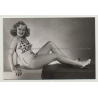 Happy German Pin-Up Girl In Funky Bikini (Vintage Photo B/W ~ 1950s)