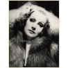 Great Take: Greta Garbo In Fur Coat (Vintage Press Photo 1970s/1980s)