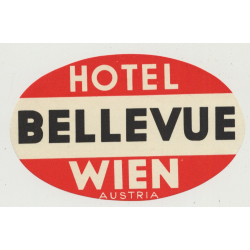 Hotel Bellevue - Wien (Vienna) / Austria (Vintage Luggage Label)