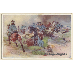 Cavalry Battle / Rotes Kreuz 265 / Kriegshilfsbüro (Vintage Artist PC 1919)