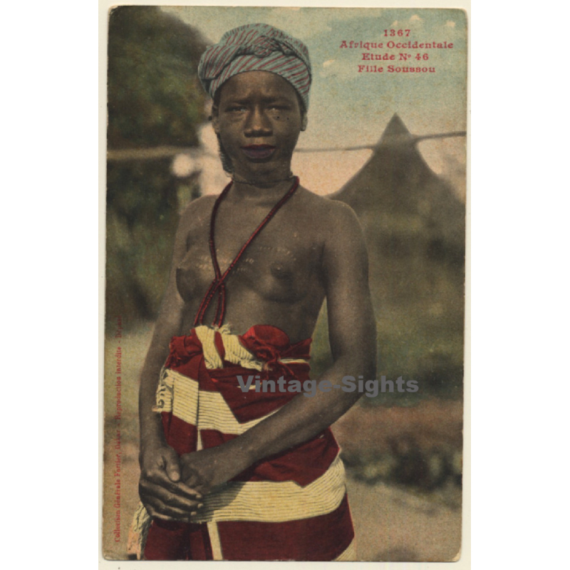 Afrique Occidentale: Fille Soussou / Risqué - Ethnic (Vintage PC ~1910s/1920s) Afrique Occidentale: Fille Soussou / Risqué - Ethnic (Vintage PC ~1910s/1920s)