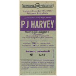 PJ Harvey - Böblingen Kongreßhalle 1995 / Concert Ticket - Cancelled (Vintage Memorabilia)