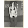 Funny Semi Nude Curlyhead Pulls Down Pants (Vintage Photo GDR ~ 1980s)