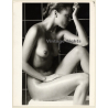 Female Nude Shower Study*2 / Water Drops (Vintage Photo 1980s Wolfgang Klein DIN A4+)