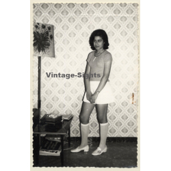 Pretty Young Mallorquin Woman In Mini Skirt*2 (Vintage Photo ~1960s/1970s)