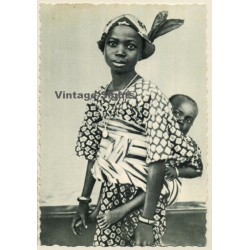Mission De Pères Blancs: Femme Bambara Et Son Bébé / Ethnic (Vintage PC ~1950s)