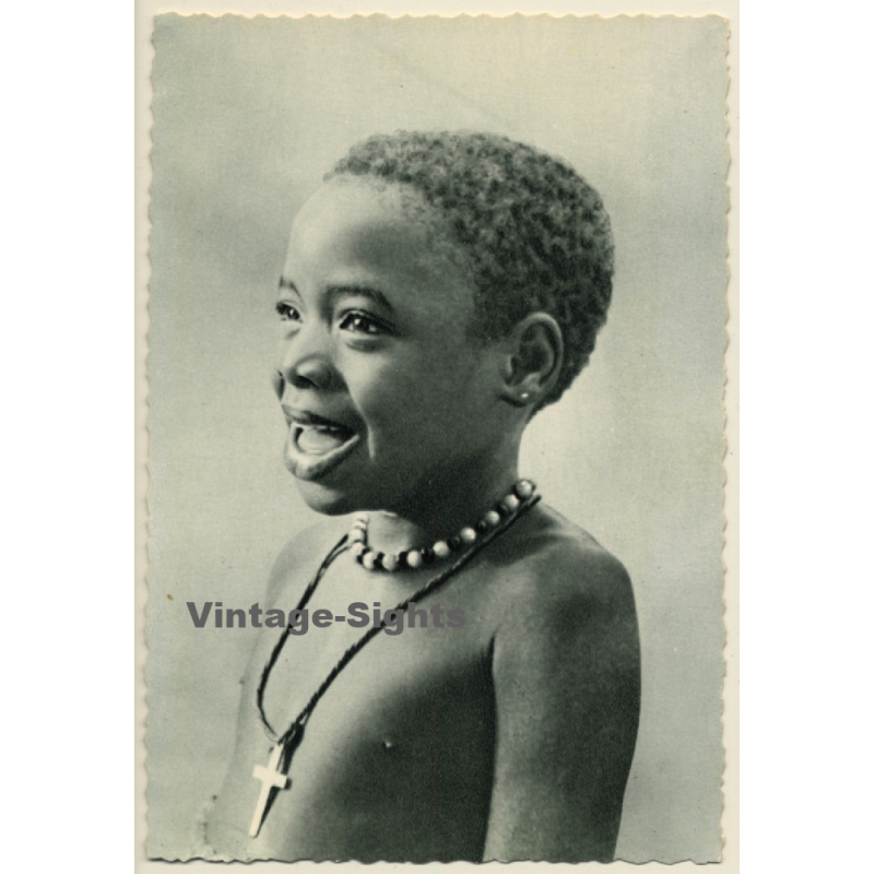 Mission De Pères Blancs: Fillette Crétienne / Cross - Ethnic (Vintage PC ~1950s) Mission De Pères Blancs: Fillette Crétienne / Cross - Ethnic (Vintage PC ~1950s)