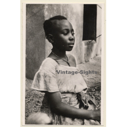 Niamey / Niger: Type De Jeune Fille Indigène / Hairstyle - Ethnic (Vintage RPPC ~1940s/1950s)